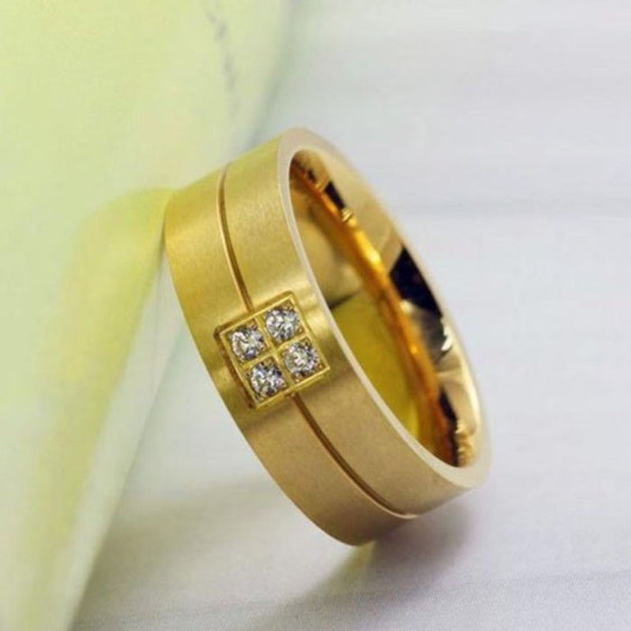 Gold Titanium Steel Band Ring - FREE SHIP DEALS
