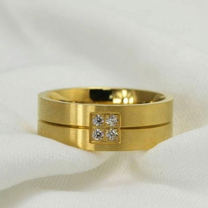 Gold Titanium Steel Band Ring - FREE SHIP DEALS