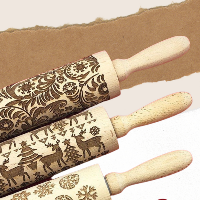 Embossing Cookie Dough Rolling Pin