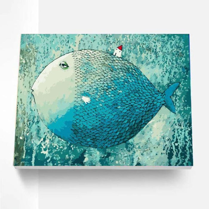 Paint By Numbers Kit - House On A Sleepy Eyed Fish