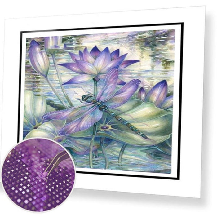 Paint by Diamonds Kit - Purple Dragonfly 5D