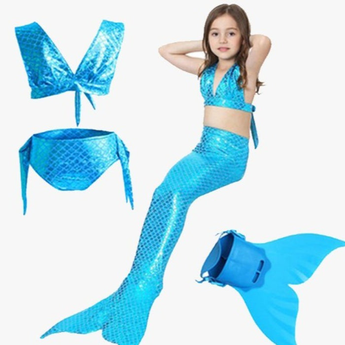Girls' Mermaid Swimwear Set (4-Piece)