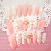 Nude Floral Nails - FREE SHIP DEALS