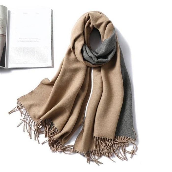 2 Tone Pashmina Feel Winter Shawls