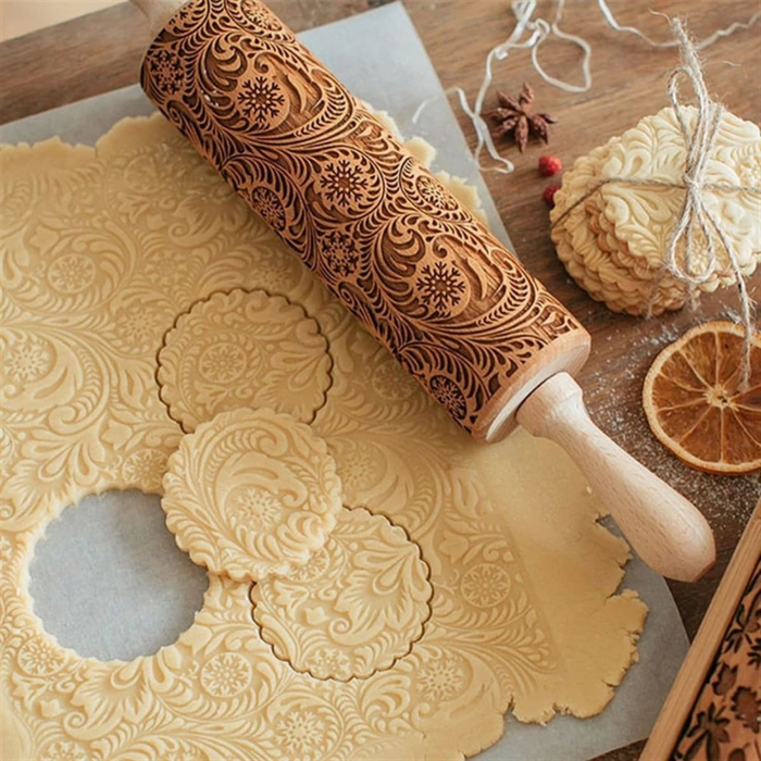 Embossing Cookie Dough Rolling Pin