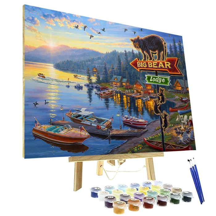 Paint By Numbers Kit - Big Bear Lodge
