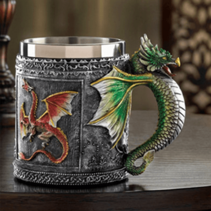 3D Stainless Steel Dragon Mug - FREE SHIP DEALS