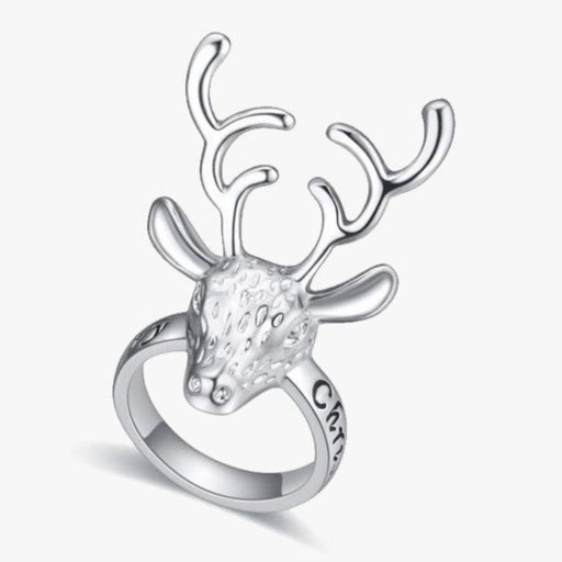 Engraved Reindeer Ring - FREE SHIP DEALS