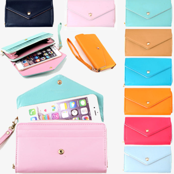 3-in-1 Stylish Phone Wallet with Card Holder/Cash Pocket Wallet Purse & Wristlet