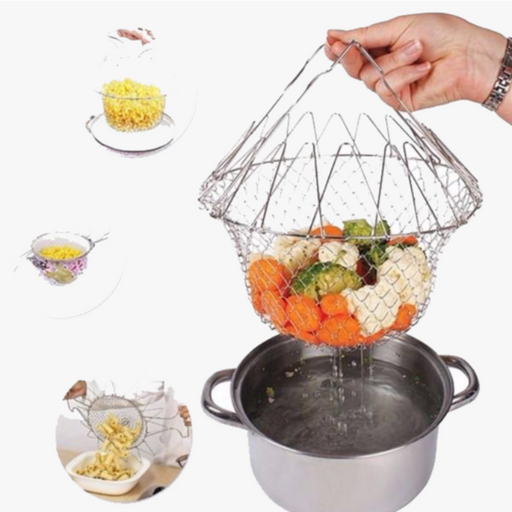 Foldable Fry Basket Kitchen Cooking Tool - FREE SHIP DEALS