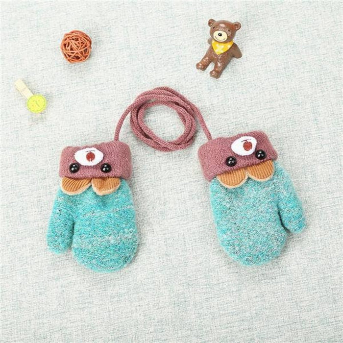 Cute Ear Cartoon Children's Knitted Woolen Gloves