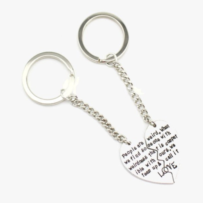 Soul-Mate Silver Keychain