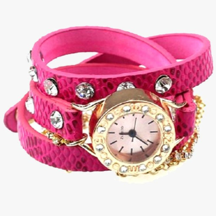 Rivet Chain Quartz Wrist Watch