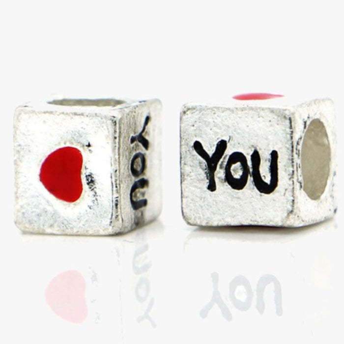 Love You Block Charm - FREE SHIP DEALS