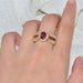 Gold Plated Crimson Garnet Ring - FREE SHIP DEALS