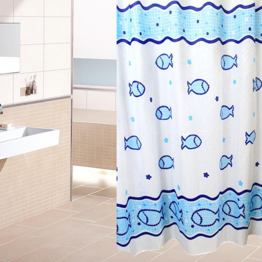 Waterproof Shower Curtain - Fish Design - FREE SHIP DEALS