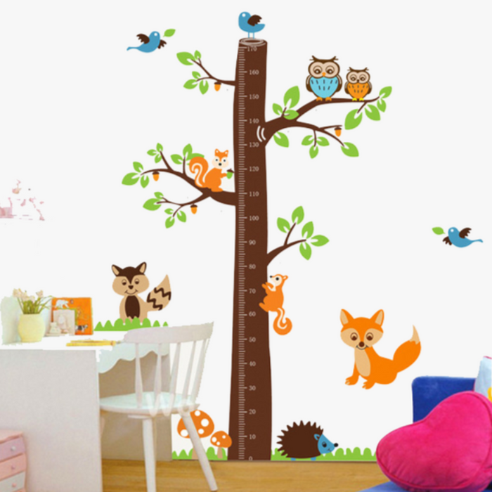 Wall Stickers Children's Room Height Squirrel Stickers - FREE SHIP DEALS