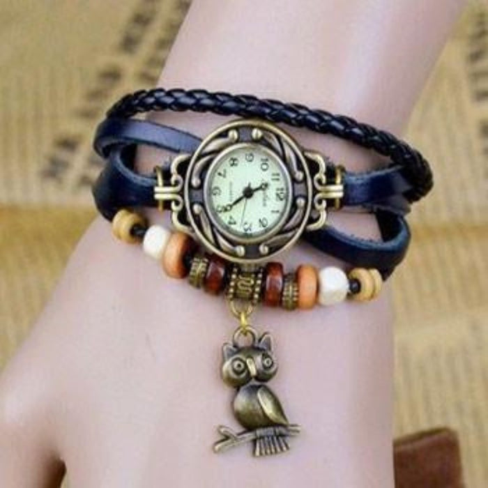 Owl Vintage Wrap Watch - Ashley Jewels - 6