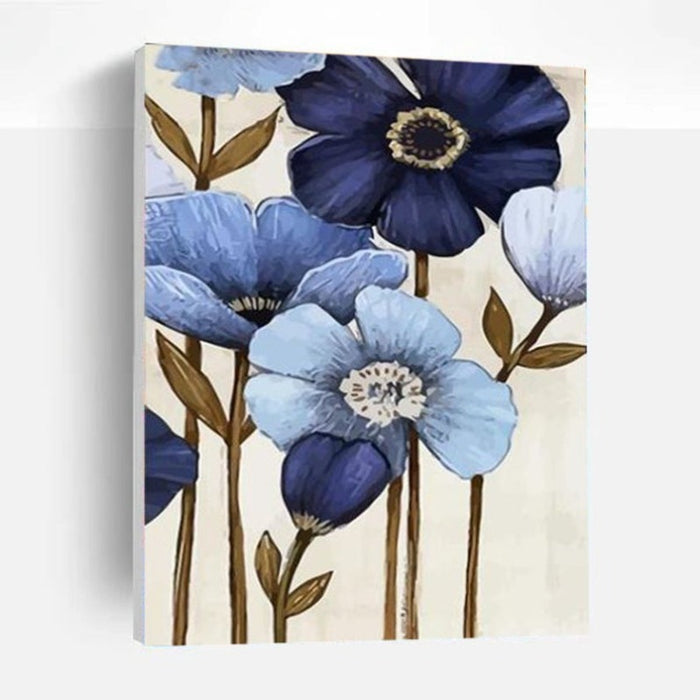 Paint By Numbers Kit - Blue Velvet Flowers