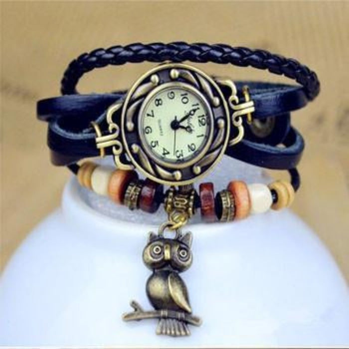 Owl Vintage Wrap Watch - Ashley Jewels - 2