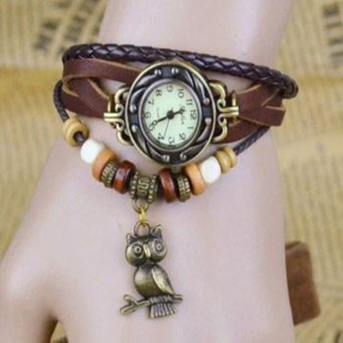 Owl Vintage Wrap Watch - Ashley Jewels - 3