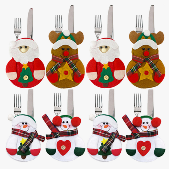 8 Pieces Christmas Tableware Holder