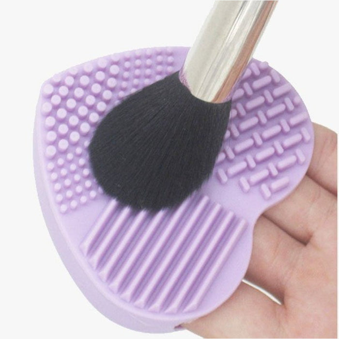 Heart Shape Silicone Cosmetic Brush Cleaner Board
