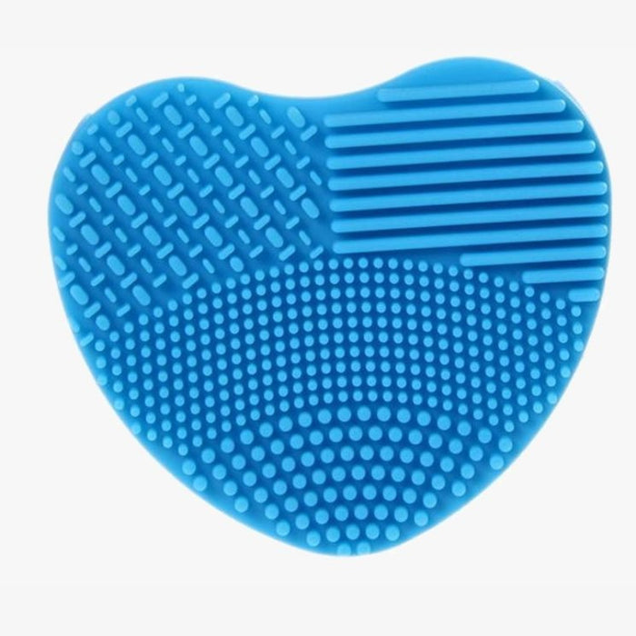 Heart Shape Silicone Cosmetic Brush Cleaner Board
