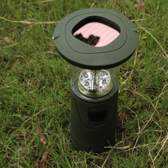 Solar Lantern Lamp 6 LED Manual Dynamo Camping