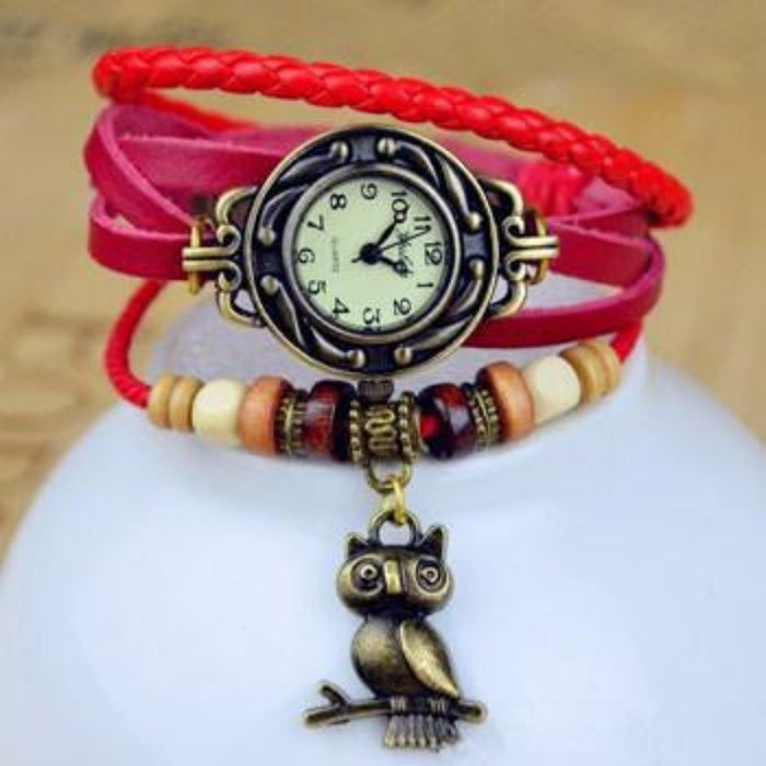 Owl Vintage Wrap Watch - Ashley Jewels - 4