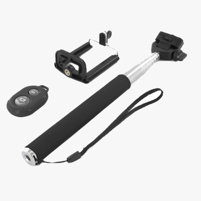 Selfie Stick With Remote Bluetooth Shutter Button - Assorted Colors