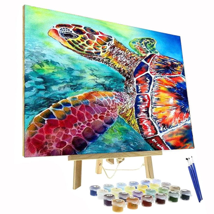 Paint By Numbers Kit - Colorful Turtle