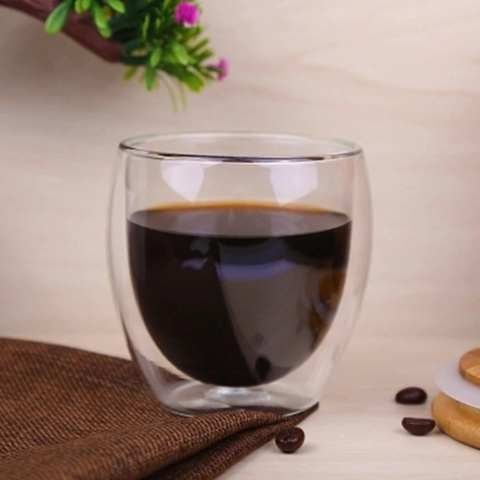 Double Glass Coffee Mugs