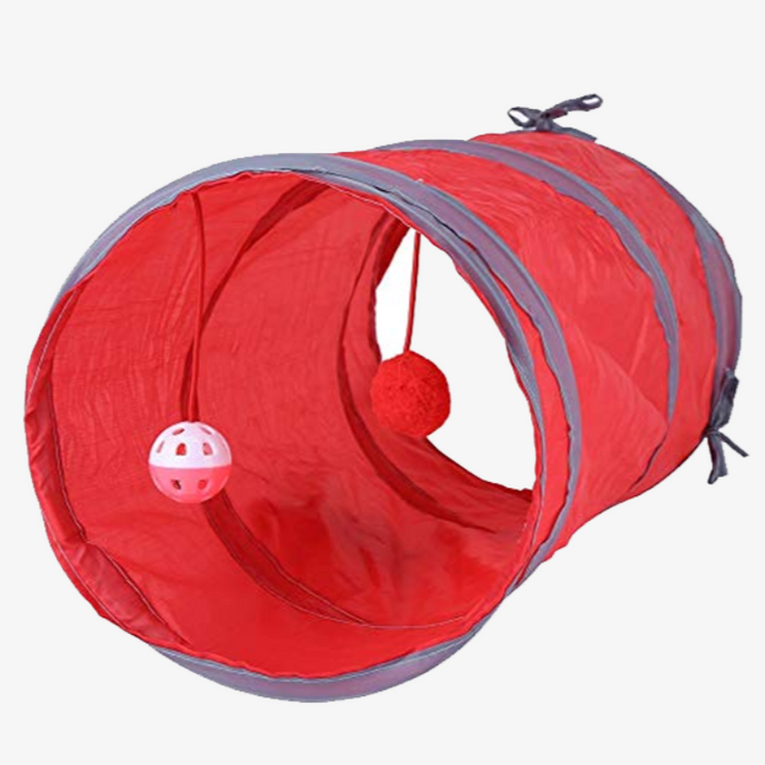 Foldable Polyester Pet Tunnel With Bell