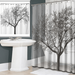 Waterproof Shower Curtain - Tree Design - FREE SHIP DEALS