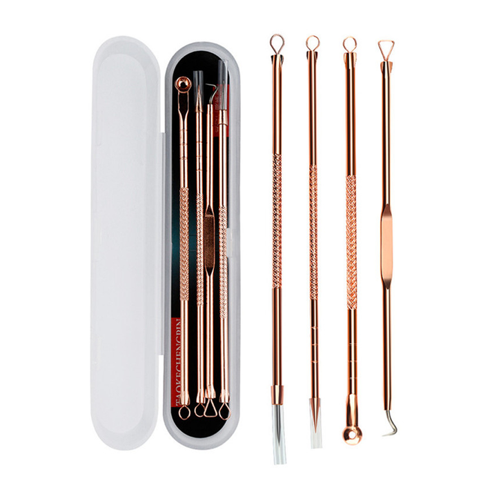 Rose Gold 4 Piece Blemish Extractor Set