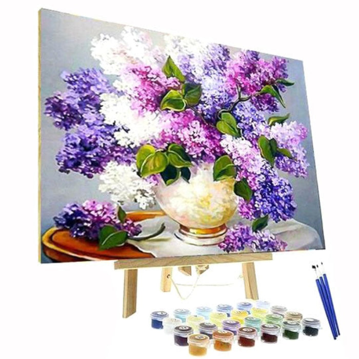 Paint By Numbers Kit - Purple Lavender Flowers