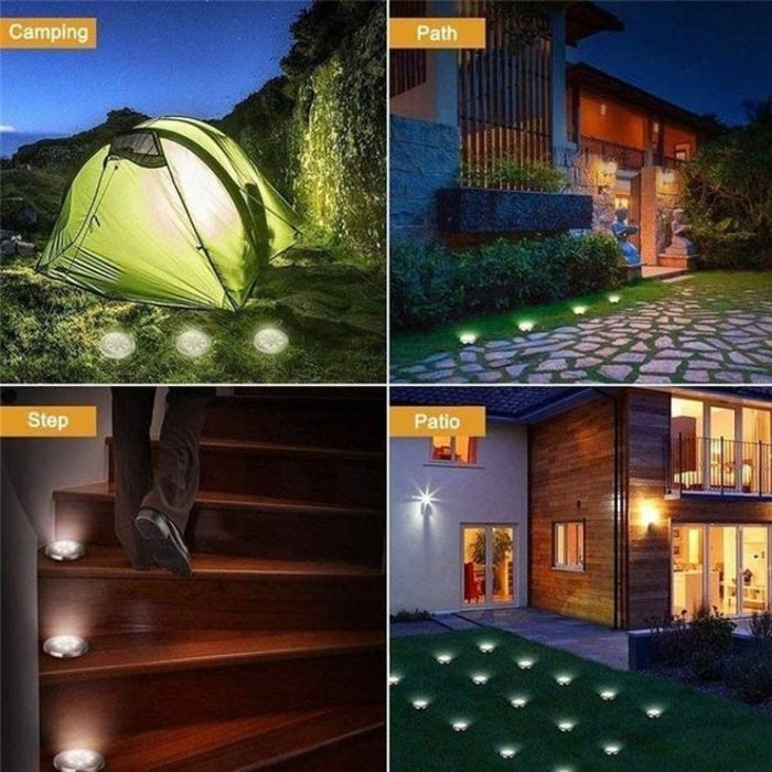 4 Pack Waterproof LED Solar Garden Pathway Lights