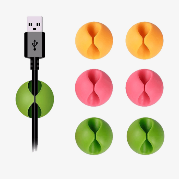3 Pack Cable Clip Management System - Assorted Colors - FREE SHIP DEALS