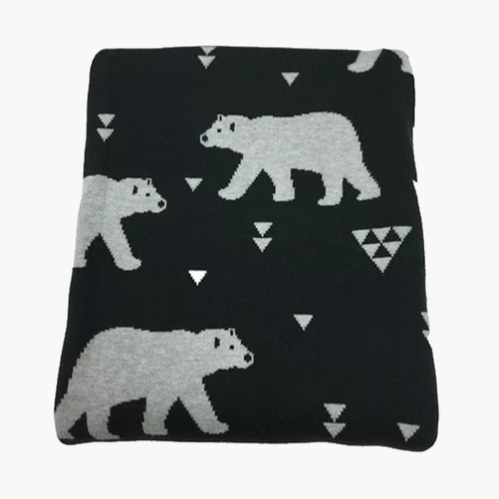 Polar Bear Throw Blanket and Cushion Set