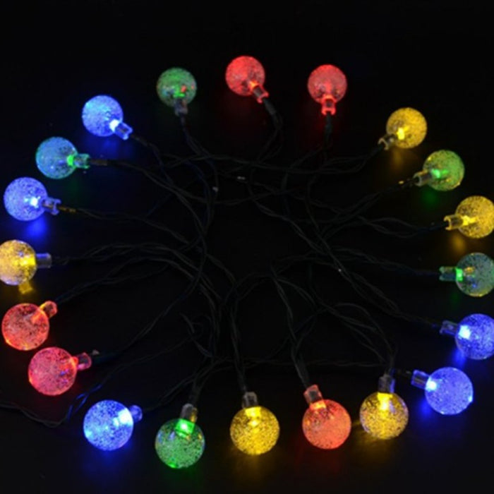 20 LED Solar-Powered Crystal Ball String Lights - FREE SHIP DEALS