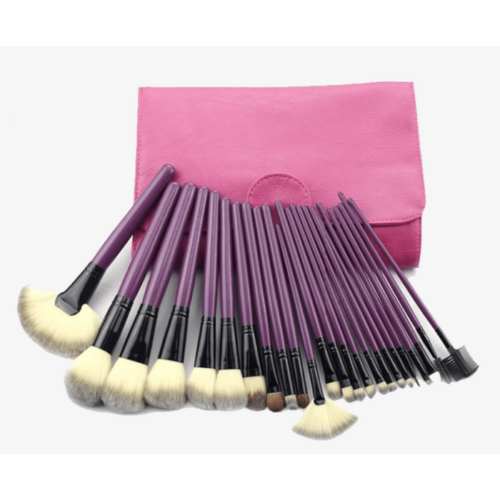 Purple Tulip 24 Piece Makeup Brush Set