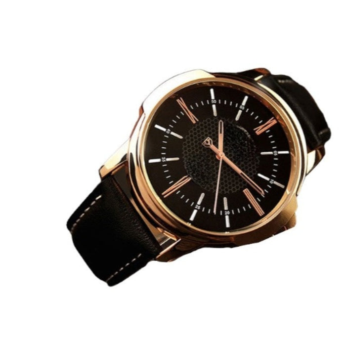 Rose Gold Quartz Men's Wrist Watch