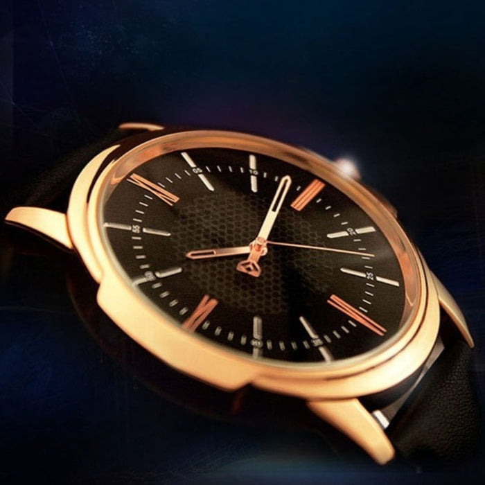 Rose Gold Quartz Men's Wrist Watch