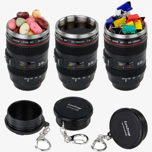 Mini SLR Camera Lens Shot Glass with Keychain - FREE SHIP DEALS