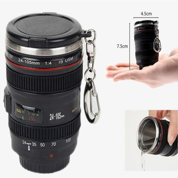 Mini SLR Camera Lens Shot Glass with Keychain - FREE SHIP DEALS
