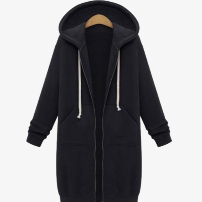 Women's Long Zip Sweatshirt Hoodie - FREE SHIP DEALS